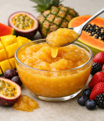 Sweetened fruit pulp